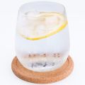 Durable Cork Coasters with Lip for Drinks Absorbent Thick Rustic Saucer with Holder Heat & Water Resistant  Reusable Natural Round Coasters for Bar Glass Cup Table. 