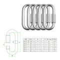 FG Stainless Steel Oval Quick Links D-Lock Carabiner Safety Snap Hook Climbing Buckle Climbing Gear Carabiner Quick Links M3.5/M4/M5/M6/M7/M8.