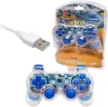UCOM PC Dual Vibration Transparent Wired Game Controller Gaming Joypad for PC/Laptops. 