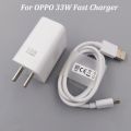 OPPO 33W Super Charging Wall Charger with USB Type-C Cable For OPPO F21 Pro A74 A94 A96 Reno7 Z SE A57. 