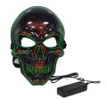20 Colors Halloween LED Mask DJ Party Light Up Masks Glow In Dark Scary Masquerade Masks Festival Skull Mascara Light Masks.