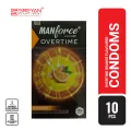 Manforce Overtime Orange 3in1 (Ribbed, Contour, Dotted) Condom - 10Pcs Pack(India). 