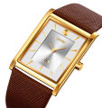 【The road to happiness Store】(New) 9256 luxury leather Relogio slim case waterproof quartz OEM brand hands wristwatches custom logo men wrist watch. 