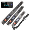 smart power strip Digital Electricity meter surge protector 2/3/4/5/6/7/8/9 Ways IEC C13 Outlets PDU Cabinet socket. 