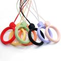 New Design Silicone Phone Strap Ring Cell Phone Lanyard Detachable Ring Holder for Cell Phone. 