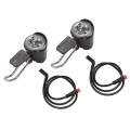 2X E-Bike LED Headlight 6V 12V 24V 36V 48V 60V Bicycle Light Waterproof Front Headlight Waterproof Connector. 