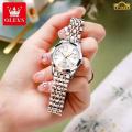 Olevs 9931 luxury fashion waterproof stainless steel imported quartz movement ladies wristwatch for women.