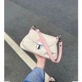 Xiaohongshu same style 2023 Niche new style 2 Shoulder Strap Retro Lock Soft Leather Underarm Bag Shoulder Crossbody Soft Leather Bag. 
