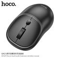 HOCO GM25 Dual-Mode Wireless Bluetooth 2.4G Silent Mouse Black White Light Green Purple Color.
