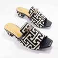 Fashion Snakeskin Embossed Mule Sandals for women. 