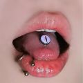 Gradient magic pupils, tongue nails, eyes, dripping oil, niche, drinkable, sweet, cool, babes, ins, goddess, piercing jewelry, cross-border.