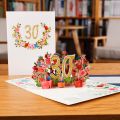 3D Pop Up Card for First 1st 10th 18th 21st 30th 50th Anniversary Birthday Wife Women Greeting Cards. 