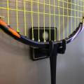 2x Wall Mounted Racket Rack Portable Wall Hook Metal Badminton Racket Hook. 