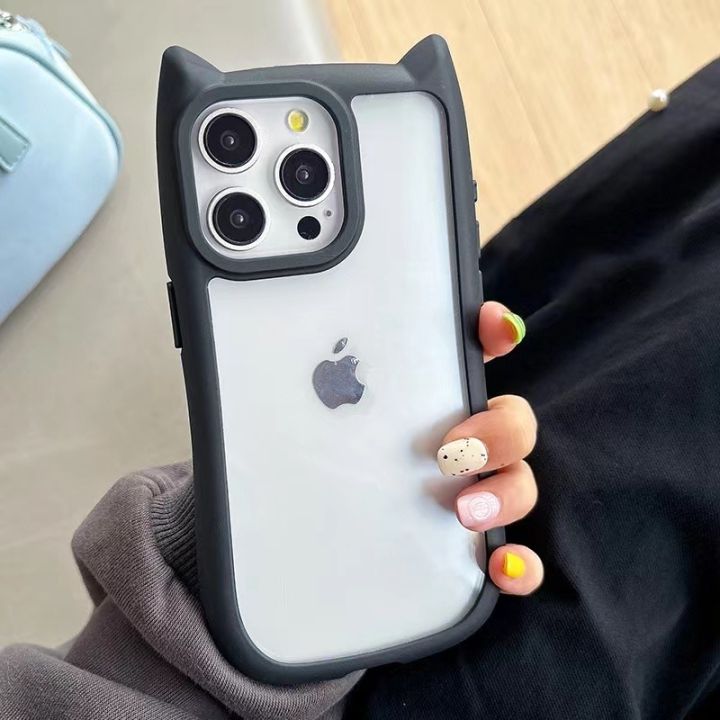 3D%20Cute%20Cat%20Ear%20Phone%20Case%20for%20iPhone%2016%2015%2014%2013%2012%2011%20Pro%20Max%20happyLuxury%20Cartoon%20Transparent%20Shockproof%20Clear%20Acrylic%20Cover%20Bumper%20-%20Image%206