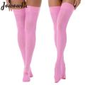 Womens Glossy See-through Stockings Thin Shiny Sheer Thigh High Socks Cosplay JK Long Sock Hosiery Party Clubwear Nightwear. 