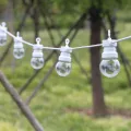 13m LED Globe Festoon Gtring Light Fairy Outdoor Wedding Garden Party Patio Decor String Light White Wire For Hang Camping--Transparent bulb-- 220V. 