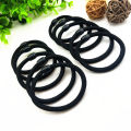 Korean Plain Black Hair Bands Black Hair Rubber Bands Small High Elastic Nylon Seamless Hairband.