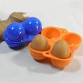 BESET 2/4 Grids Camping Containers Holder Foldable Egg Storage Box Portable Egg Tray Organizer Case. 