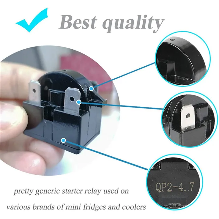 3X%20Part%203%20Pin%20QP2-4.7/%20QP2-4R7%204.7%20Ohm%20Refrigerator%20PTC%20Start/%20Relay%20for%20Most%20Mini%20Fridges%20and%20Coolers%20-%20Image%204