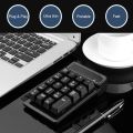 New 2.4GHz Wireless Wired Keyboard Bluetooth Mini USB Numeric Keypad Numpad Receiver Floating Key 19 Keys Number Pad. 