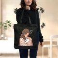 Premium Tote Bag with Zipper Canvas Tote Bag for Women Trendy Shopping Bag / College Bag / University Bag Tote Bag, Canvas Bag with Zipper With Amine 1pis.
