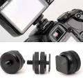 1/4"-20 Camera Hot Shoe Mount, 1 Pack Flash Cold Shoe Mount Tripod Screw Adapter for DSLR Rig Black. 