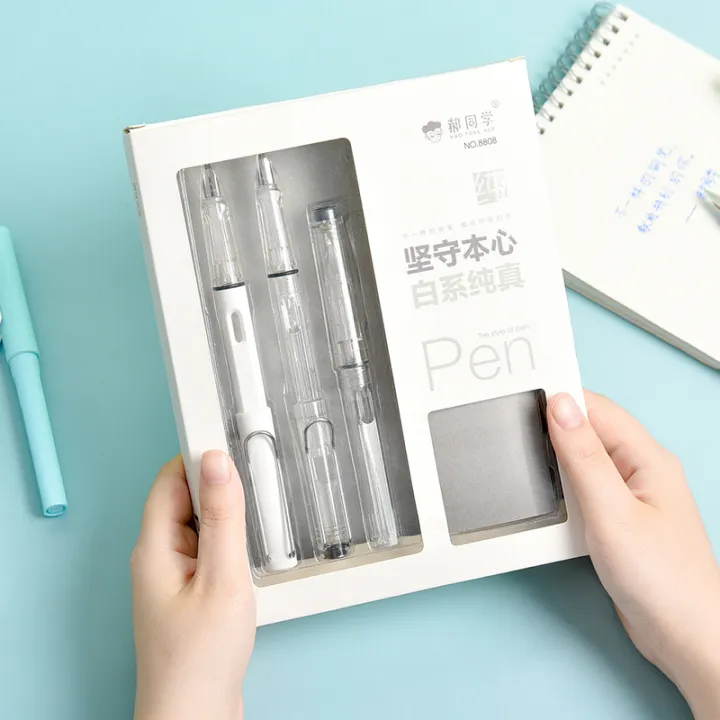 Simple%20and%20Stylish%20abs%20Resin%20Pen%20Body%20Pen%20Kit%20Fresh%20Youth%20Pure%20Color%20Student%20Writing%20Practice%20Signature%20Pen%20-%20Image%202