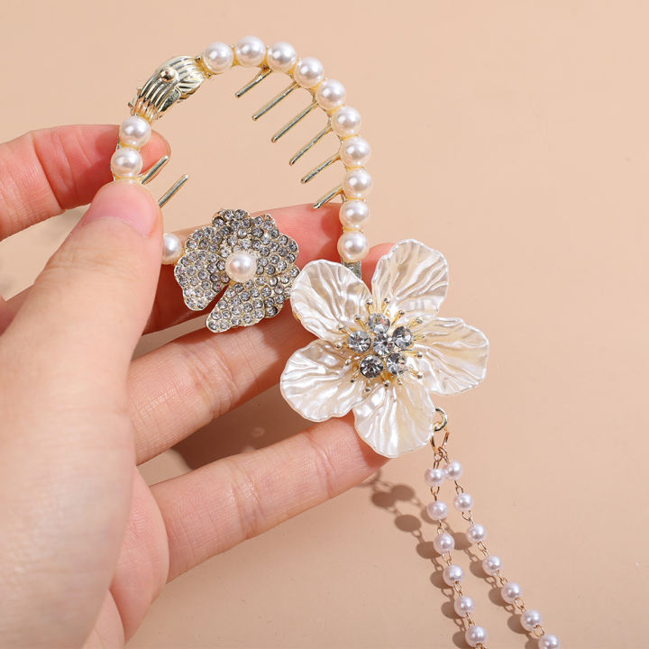 New%20Temperament%20Retro%20CamelliaTassel%20Fixed%20Plate%20Hair%20Artifact%20Pearl%20Ponytail%20Hair%20Clips%20Back%20Head%20Decorative%20Hair%20Accessories%20-%20Image%205