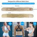 Decompression Back Belt - Lumbar Support Belt for Men & Women Lower Back Pain Relief, Back Traction Device Fits Waist Size 29-49 Inches (Beige).