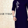 New Stylish Special Panjabi for Men - Navy Blue. 