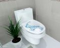Pedestal Pan Cover Sticker Waterproof Removable 3D Flower Print Toilet Stool Commode Sticker Home Bathroom Decoration 23*38cm.