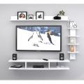 TV Entertainment Unit/TV Cabinet/Wall Mounted TV Unit/TV Stand for Wall/TV Stand Unit Wall Shelf for Home Living Room(White). 