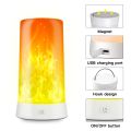 USB Rechargeable LED Flame Lamp Simulated Flame Effect Light Realistic Fire Atmosphere Light Indoor Decoration 4 Lighting Modes. 