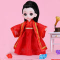 （New）6 inche Doll Toy Delicate Makeup Movable Joint Trendy 1/8 Big Eye Doll for Collection. 