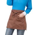 Women Kitchen Restaurant Waist Apron Solid Color Half Short Apron Adjusted With Pockets Pen Loops for Server Waiter Waitress.