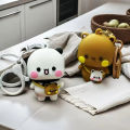 Cartoon Yier Panda Keychain Bubu Dudu Doll Anime Figure Pendant.