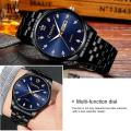 LouisWill Men Travel Fashion Watch Quartz Steel Strip Watches 30m Waterproof Luxury Luminous Business Wristwatches Outdoor Exercise. 