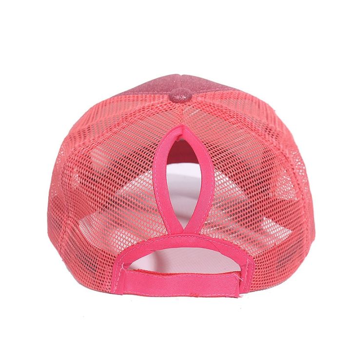 2021%20Glitter%20Women%20Baseball%20Cap%20Ponytail%20Mesh%20Snapback%20Hat%20Casual%20Sport%20Sun%20Caps%20Sequins%20Shining%20Washed%20Cotton%20Adjustable%20Hats%20-%20Image%204
