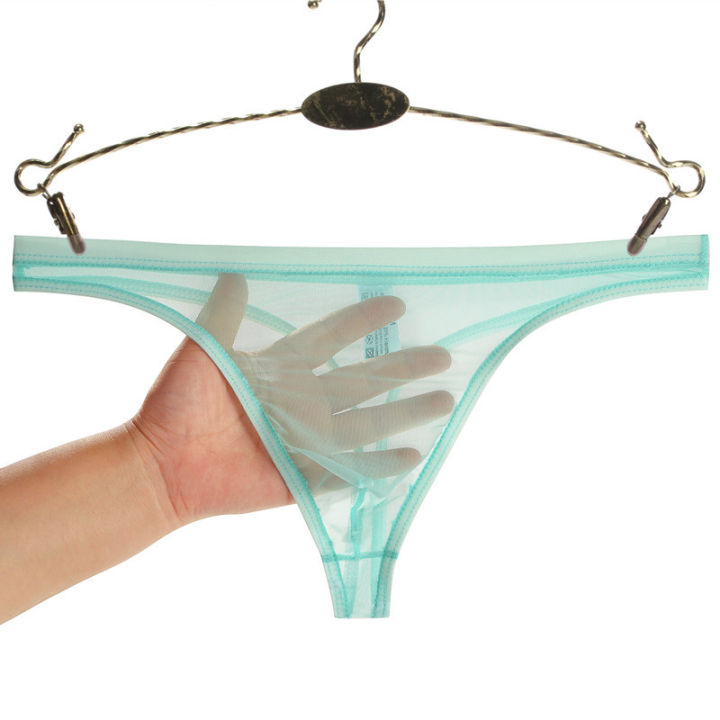 Naked Transparent thong Thin Mesh Underpants Sexy and Tempting Breathable Men's Youth Pants