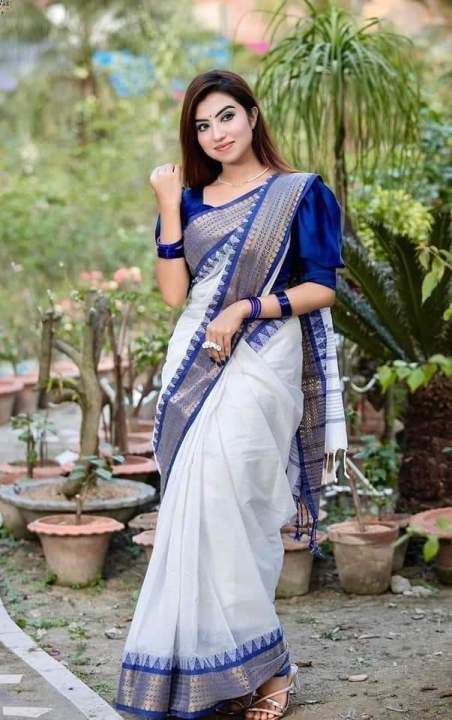 Fashionable%20Arong%20Cotton%20Tangail%20Saree%20for%20Women%20with%20Running%20Blouse%20Piece%20-%20Comfortable%20and%20Suitable%20for%20All%20Seasons%20-%20Image%204