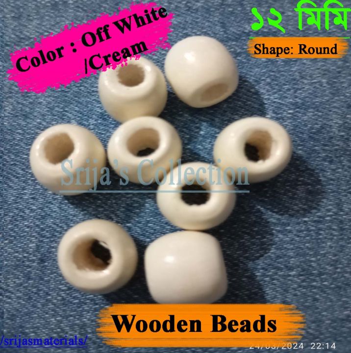 12%20mm%20Cream/Off%20White%20Color%20Round%20Wooden%20Beads%20with%204-5%20mm%20Hole%20for%20Craft%20Jewelry%20Making%2050/100/200%20pcs%20per%20packet%20-%20Image%204