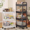 3-5 Tiers Trolley Organizer Auxiliary Cart With Wheels Shelf Kitchen Furniture Cabinet Storage Rack Drawers Bathroom Mobile Cart.