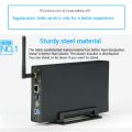 Portable 3.5'' HDD SSD Enclosure Portable USB3.0 Rj45 Ethernet NAS Network Streaming Server Storage for Case. 