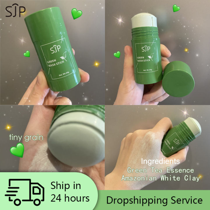 SJP Green Tea Deep Cleansing Beauty Health Facial Mask Stick Pore Cleaner For Face Purifying Clay Blackhead Remover Skin Care Lateil