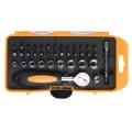 TOLSEN 38pcs Bit & Ratchet Socket Set (1/4'' Drive) with TPR Handle 20035. 