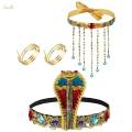 4x Women's Costume Accessories Snake Shaped Headdress Dress up for Carnival Cosplay.