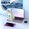 Foreign trade new transparent dual-mode bluetooth wireless mouse rechargeable silent office mouse neutral spot wholesale.