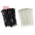 100 Pieces 4*150mm6 Inch (4x150mm) Electric Cable Tie White / Black Self Locking Nylon Cable Wire / Zip Ties.