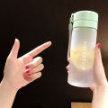 600/800ML Fashion Round Frosted Plastic Water Bottle BPA Free Portable Tea Strainer Large Capacity Sport Transparent Water Cups.