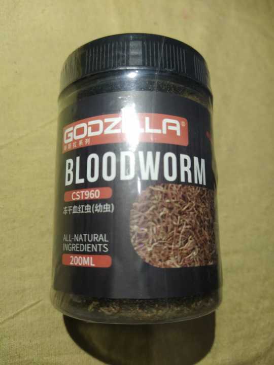Godzilla%20Dried%20Red%20Blood%20Worms%20Guppy%20Goldfish%20Tropical%20Small%20Fish%20200ml%20/%20Godzilla%20BLOODWORM%20(LARVA)%20-%20Image%204